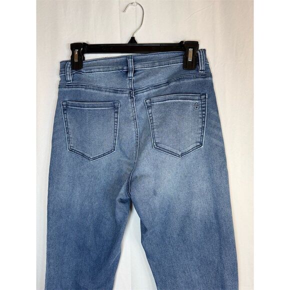 DG2 by Diane Gilman Jeans Womens Size 2 Blue Medium Wash Straight Mid Rise - Picture 5 of 9